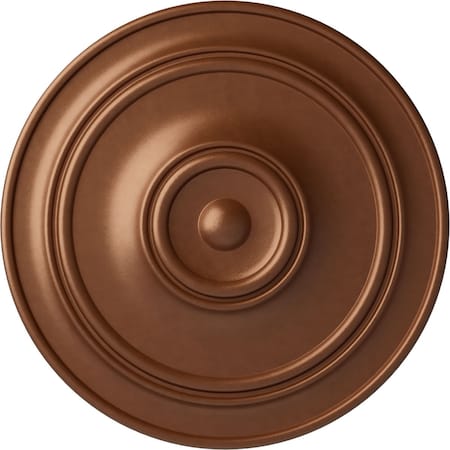 Ekena Millwork Small Classic Ceiling Medallion (Fits Canopies up to 10"), 40 1/4"OD x 3 1/8"P, Polished Copper CM40CLPOS